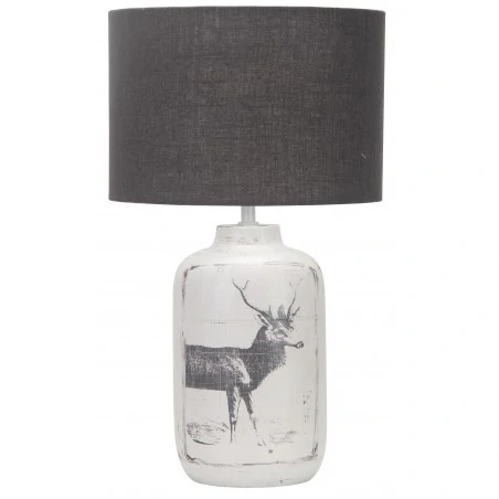 Lampki-biurkowe - postarzana lampka stołowa z motywem zwierzęcym walia e27 41-39194 candellux 