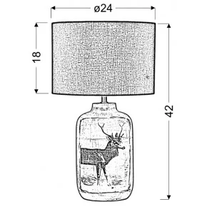 Lampki-biurkowe - postarzana lampka stołowa z motywem zwierzęcym walia e27 41-39194 candellux 