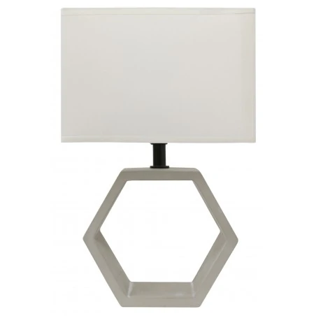 Lampki-nocne - ceramiaczna lampka nocna beżowa w loftowym stylu e27 vidal 41-68552 candellux 