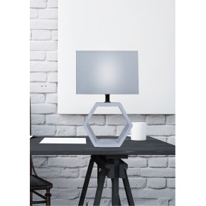 Lampki-nocne - loftowa lampka stołowa ceramiczna w kolorze grafitowym 1xe27 vidal 41-68552 candellux 