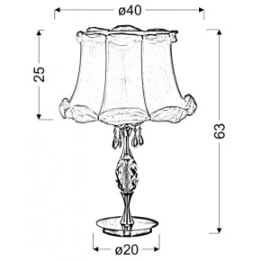 Lampki-nocne - nietuzinkowa lampa nocna z ozdobami 1x60w e27 safona 41-13347 candellux 