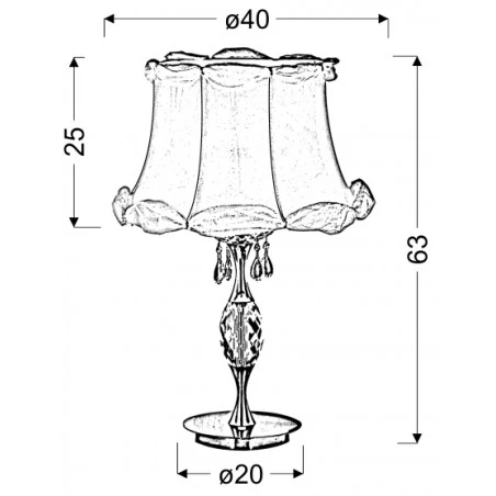Lampki-nocne - nietuzinkowa lampa nocna z ozdobami 1x60w e27 safona 41-13347 candellux 
