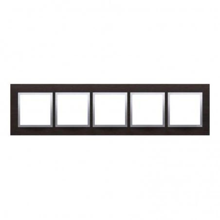 Ramki-pieciokrotne - ramka pięciokrotna metalowa inox yin drn5/78 simon 54 nature kontakt-simon 