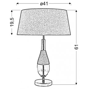 Lampki-nocne - lampa gabinetowa w stylu folkowym 41x61 1x60w e27 eco 41-21489 candellux 