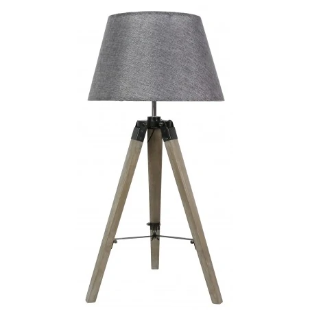 Lampki-nocne - szara nowoczesna lampka gabinetowa na trójnogu lugano 41-31150 candellux 