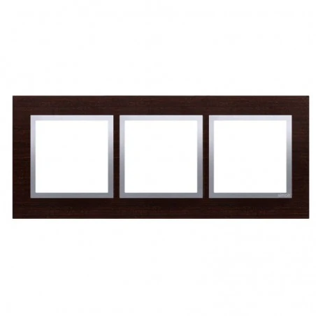 Ramki-potrojne - ramka potrójna drewniana srebrne wenge drn3/84 simon 54 nature kontakt-simon 