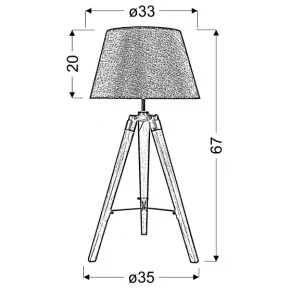 Lampki-nocne - lampka stołowa na trójnogu brązowa lugano 41-31211 candellux 