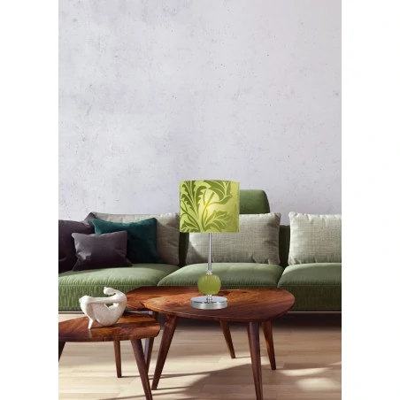 Lampki-nocne - zielona lampka z kloszem w liście e27 cort 41-34724 candellux 