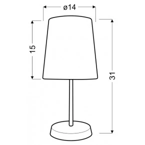 Lampki-nocne - lampa stołowa w kolorze fuksji 1x40w e14 gala 41-98415 candellux 