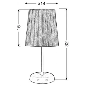 Lampki-nocne - lampa stołowa czerwono-biała 1x40w e14 rifasa 41-25296 candellux 