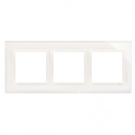 Ramki-potrojne - ramka potrójna szklana biała perła drn3/70 simon 54 nature kontakt-simon 