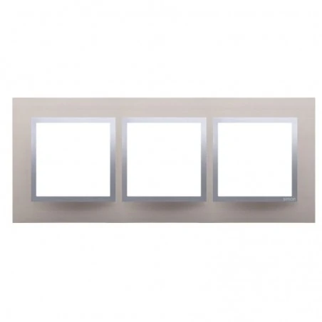 Ramki-potrojne - ramka potrójna metalowa satynowy blask drn3/79 simon 54 nature kontakt-simon 