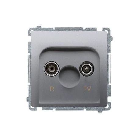 Gniazda-antenowe - gniazdo antenowe r-tv końcowe separowane srebrny mat bmzar1/1.01/43 simon basic kontakt-simon 