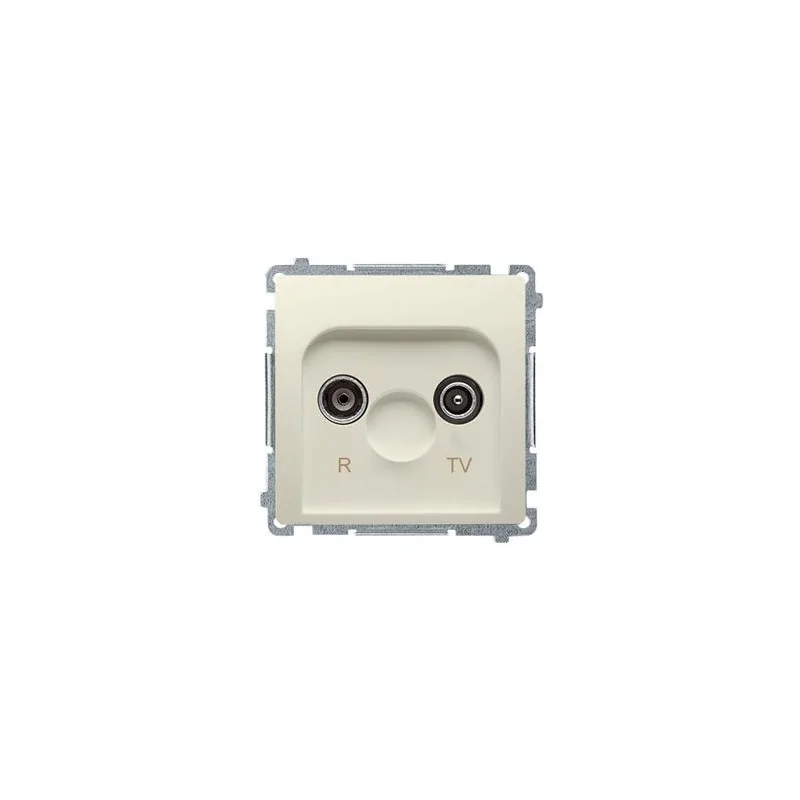 Gniazda-antenowe - beżowe gniazdo antenowe r-tv przelotowe bmzap14/1.01/12 simon basic kontakt-simon firmy Kontakt-Simon 