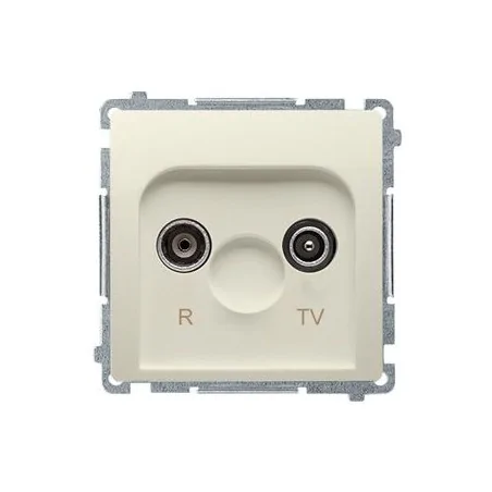 Gniazda-antenowe - beżowe gniazdo antenowe r-tv przelotowe bmzap14/1.01/12 simon basic kontakt-simon 