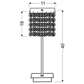 Lampki-biurkowe - lampa stołowa ze zwisającymi kryształkami 1x40w g9 classic 41-59584 candellux 