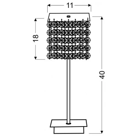 Lampki-biurkowe - lampa stołowa ze zwisającymi kryształkami 1x40w g9 classic 41-59584 candellux 