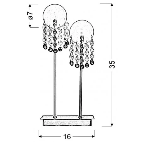Lampki-nocne - podwójna lampa gabinetowa chromowa 2x20w g4 luxor 42-02801 candellux 