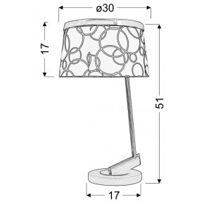 Lampki-nocne - czarno-chromowa lampa stołowa - regulowana 1x60w e27 impresja 41-45310 candellux 