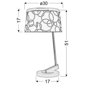 Lampki-nocne - lampa stołowa czarno-chromowa 1x60w e27 impresja 41-45372 candellux 