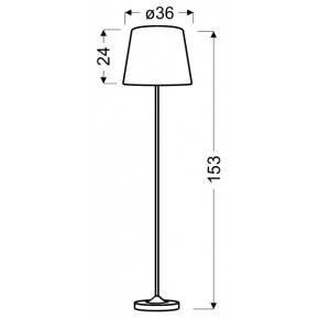 Lampy-stojace - lampa podłogowa szara o wysokości 153cm 1x60w e27 segin 51-19007 candellux 