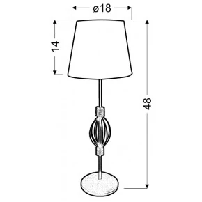 ROSETTE 2 LAMPA GABINETOWA 1X40W E14 AB. POMARAŃCZOWY