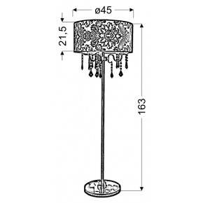 Lampy-stojace - lampa podłogowa z kryształkami w stylu glamour astor 53-80465 candellux 