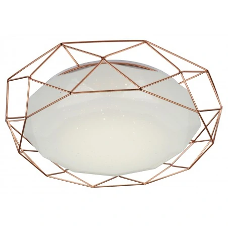 Plafony - plafon złoty emitujący neutralną barwą światłą 43cm 24w led 4000k sven 98-73174 candellux 