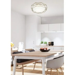 Plafony - plafon złoty emitujący neutralną barwą światłą 43cm 24w led 4000k sven 98-73174 candellux 