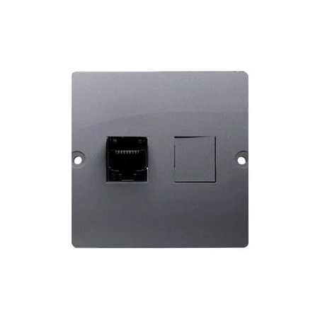 Gniazda-komputerowe - gniazdo komputerowe pojedyncze rj45 kategoria 5e srebrny mat bmf51.02/43 simon basic kontakt-simon 