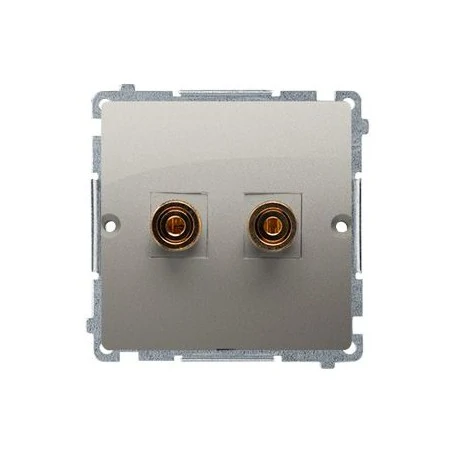 Gniazda-glosnikowe - satynowe gniazdo głośnikowe pojedyncze bmgl2.02/29 simon basic kontakt-simon 