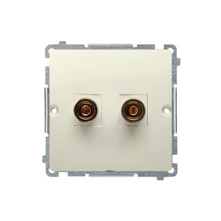 Gniazda-glosnikowe - beżowe gniazdo głośnikowe pojedyncze bmgl2.02/12 simon basic kontakt-simon 