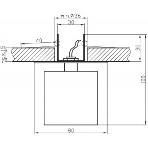 Oprawy-sufitowe-stale - oprawa sufitowa kwadrat kryształ sk-19 g4 20w 2279797 candellux 