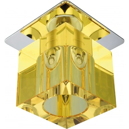 Oprawy-sufitowe-stale - oprawa sufitowa żółta chrom g4 sk-19 2279964 candellux 