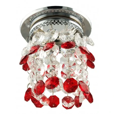 Oprawy-sufitowe-stale - ozdobna oprawka sufitowa g9 czerwone kryształki sk-68 2245600 candellux 