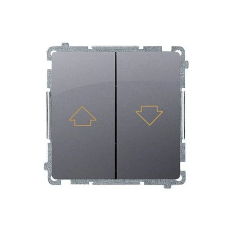 Wylaczniki-zaluzjowe - przycisk żaluzjowy pojedynczy srebrny mat bmz1.01/43 simon basic kontakt-simon 