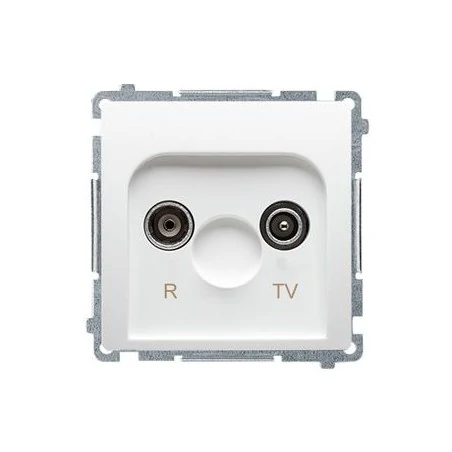 Gniazda-antenowe - białe gniazdo antenowe r-tv zakończeniowe do gniazd przelotowych bmzak10/1.01/11 simon basic kontakt-simon 