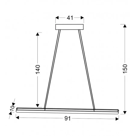 Lampy-sufitowe - wisząca lampa sufitowa brązowa led coconut 91x8 28w 4000k apeti a0010-311 candellux 