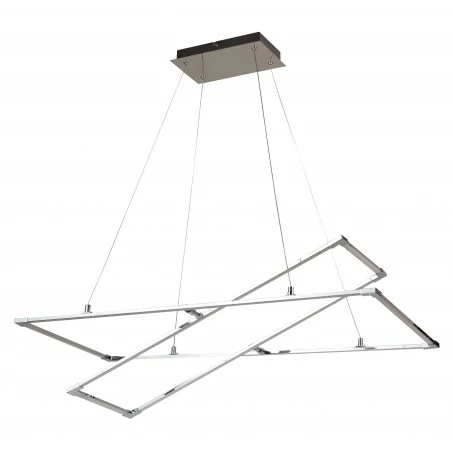 Lampy-sufitowe - nowoczesna lampa wisząca led chromowy kseros 90x44 45w 4000k apeti a0033-321 candellux 