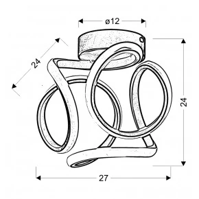 DOUGLAS KINKIET 11W LED BRĄZOWY 4000K APETI