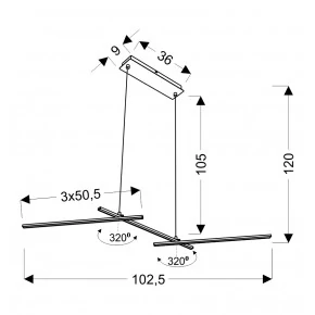 THASOS LAMPA WISZĄCA 103X23 23W LED CHROMOWY 4000K APETI