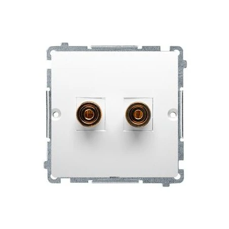 Gniazda-glosnikowe - białe gniazdo głośnikowe pojedyncze bmgl2.02/11 simon basic kontakt-simon 