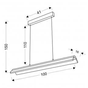 Lampy-sufitowe - stylowa wisząca lampa sufitowa led curacoa 100x16 33w 4000k apeti a0011-320 candellux 