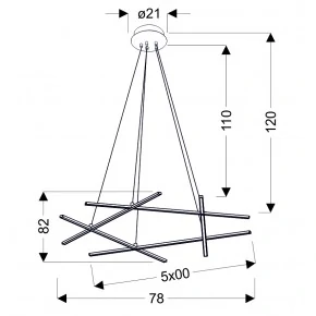 Lampy-sufitowe - lampa wisząca chromowa led andros 82x78 50w 4000k apeti a0020-350 candellux 