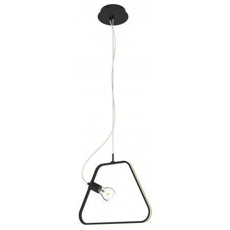 Lampy-sufitowe - lampa wisząca czarna w formie trapezu ikaria 42 1x60w e27 led+12w 4000k apeti a0023-321 candellux 