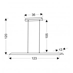 Lampy-sufitowe - czarna lampa wisząca led kalamos 123x12 30w 4000k apeti a0034-310 candellux 