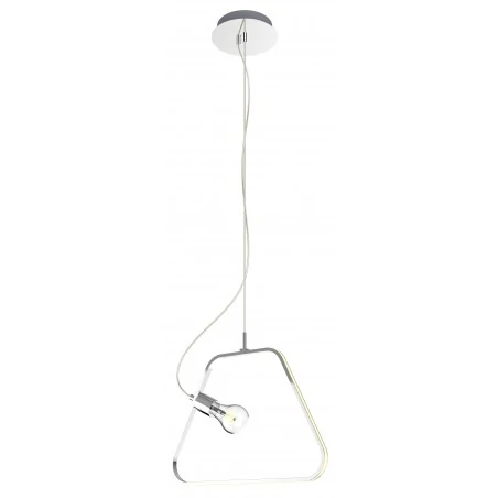 Lampy-sufitowe - chromowa lampa wisząca led + żarówka e27 ikaria 42 1x60w led+12w 4000k apeti a0023-320 candellux 