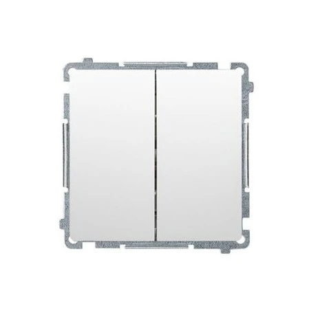 Wylaczniki-typu-swiatlo-zwierne - biały przycisk podwójny zwierny. dwuobwodowy: 2 wejścia, 2 wyjścia. bmp2.01/11 simon basic kontakt-simon 