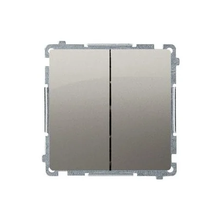 Wylaczniki-typu-swiatlo-zwierne - satynowy przycisk podwójny zwierny dwuobwodowy 2 wejścia 2 wyjścia bmp2.01/29 simon basic kontakt-simon 