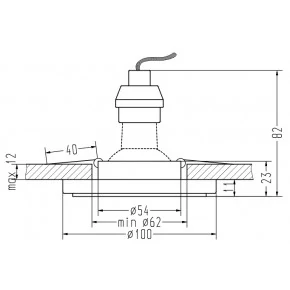 SK-92 CH/TR GU10 50W+LED SMD 3W 230V CHROM  oczko sufitowe  lampa sufitowa